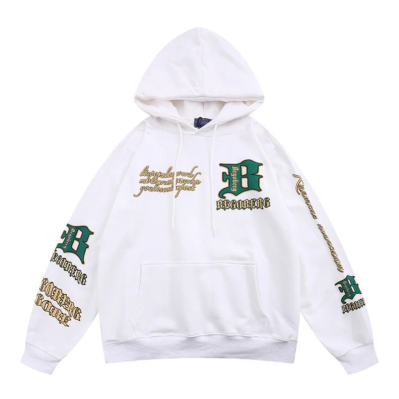 Hip Hop Women And Mens Hoodie Sweatshirt Streetwear Vintage Letter Pri