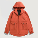 Leather Panel Streetwear Jacket Daily Fit Staple