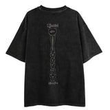 Skatercore Top – Fashion Skull Skeleton Holes Harajuku O Neck T Shirt – Urban Streetwear for Men & Women