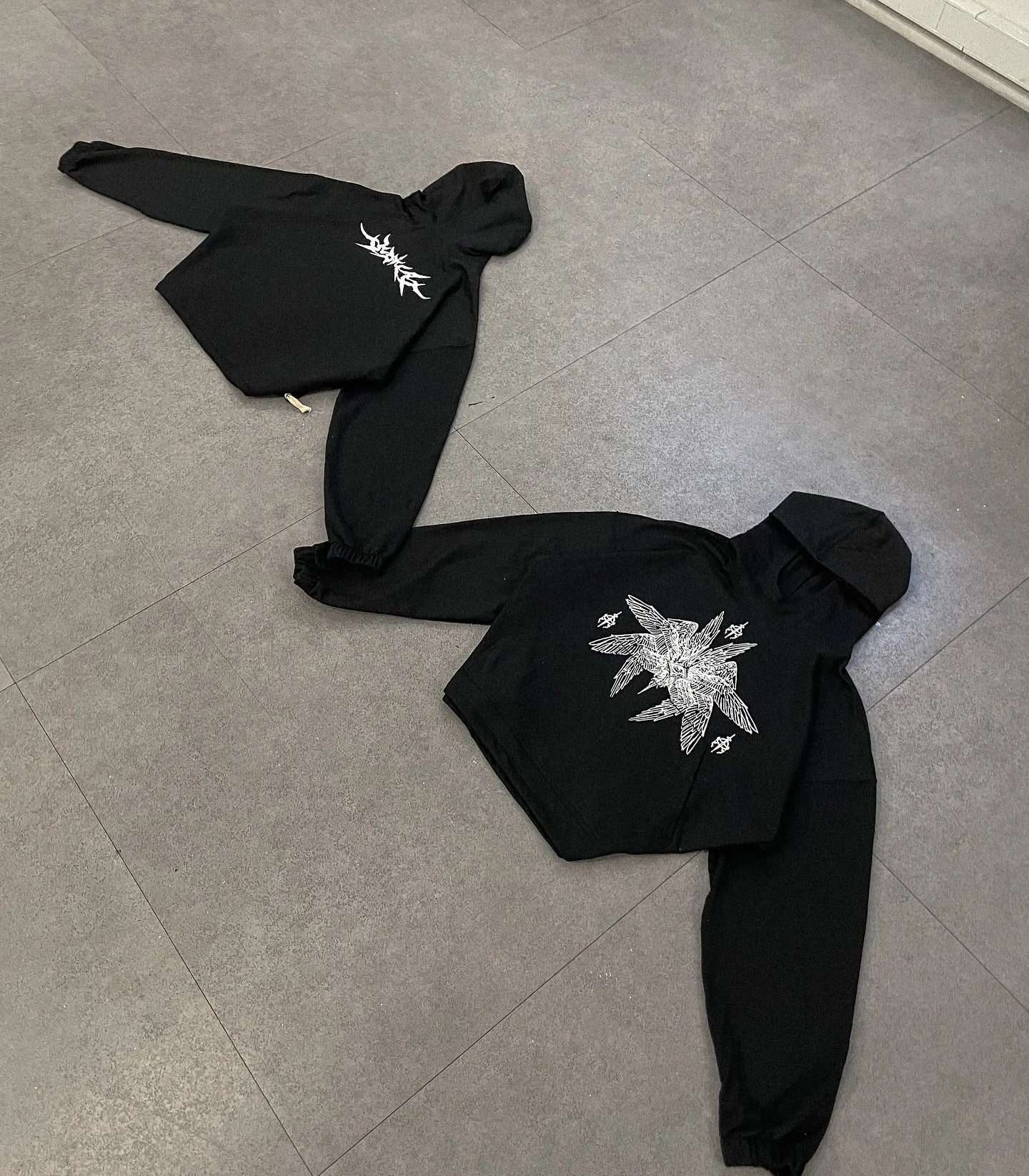Vampire aesthetic hoodie with blood-drip graphic