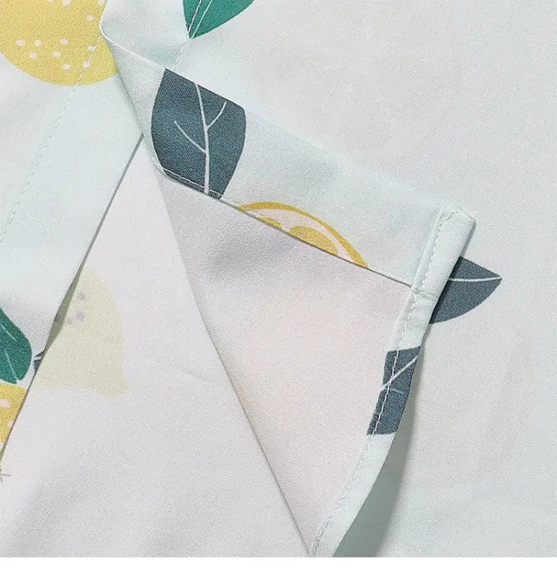Men Shirts Hawaiian Beach Style Casual Clothes Loose Comfortable Holiday Tops Fruit Print Refreshing Feeling Summer Short Sleeve