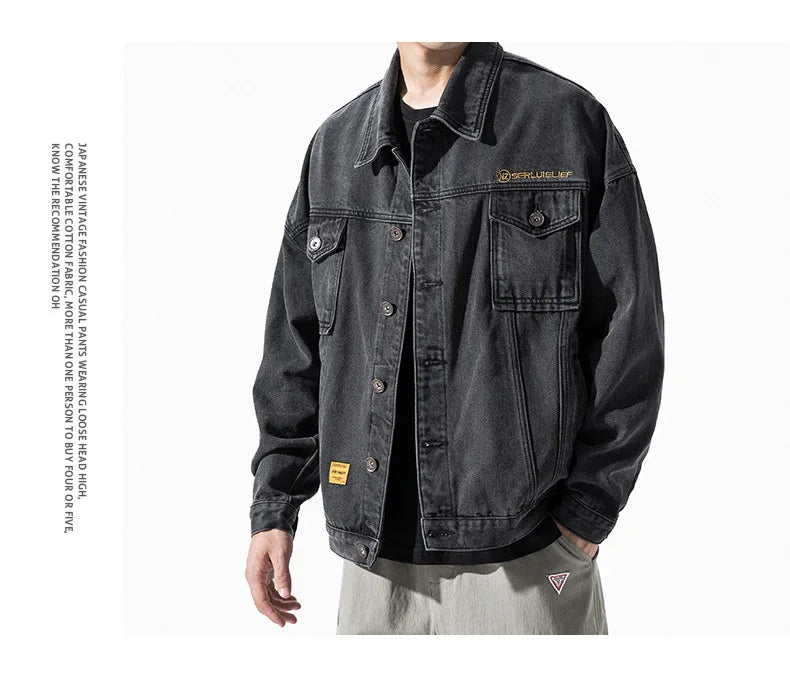 Retro Baseball Jacket for Men Cold Weather Jacket