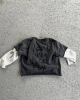 Cyberpunk Graphic tee – High Street Trendy Brand Fashion Letter Embroidery Splicing