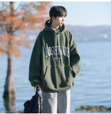 Spring and Autumn Trendy Hip Hop American High Street Men and Women Retro Letter Printed Hoodie Couple Loose Casual Top y2k