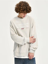 American Ins Personalized Hip-hop Heavy Cotton Round Neck Autumn Winter Sweatshirts for Men and Women Y2K Loose Thickened Tops