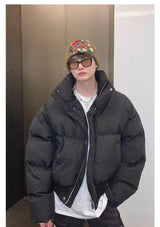 Simplicity Stand Collar Mens Parkas Heavy Winter Thicken Casual Short Cotton Jacket Warm Fashion Coats Male Streetwear New