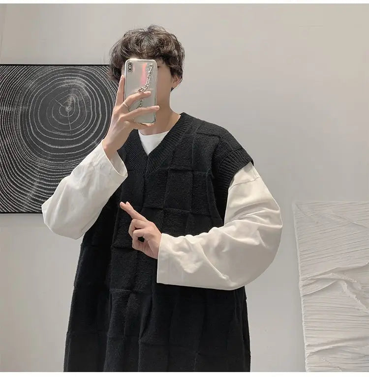 techwear flame hoodie for men, oversized streetwear fit with bold knit design, mens fashion layer for modern streetwear colle