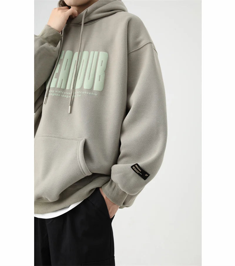 2024 New Letter Foam Printed Hoodies Mens Autumn Oversized Cotton Y2K