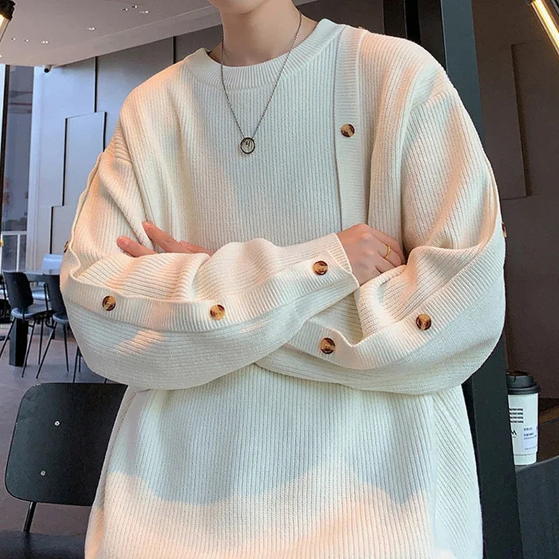 bold fire sweater, layered fit piece, aesthetic soft knit grunge sweater for cozy streetwear