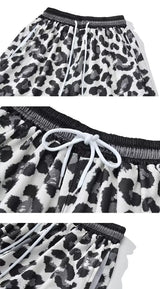 new leopard shorts mens basketball shorts quick drying sports short pants summer mesh breathable sweatpants high street shorts casual joggers