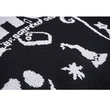 mens turtleneck knitted sweater fashion hip hop harajuku letter sweater retro vintage jumpers casual cotton pullovers sweaters trendy hip hop style outerwear, unique limited edition hoodie, Y2K vintage urban hoodie