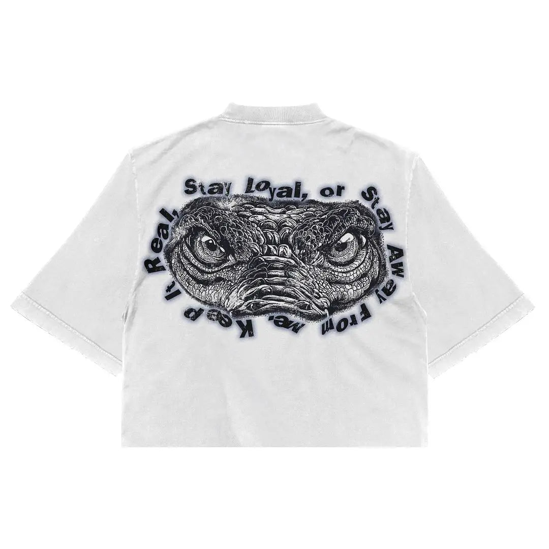 Trapwear Oversized shirt – Harajuku Trendy Oversized T Shirt New Gothic Fashion Crocodi