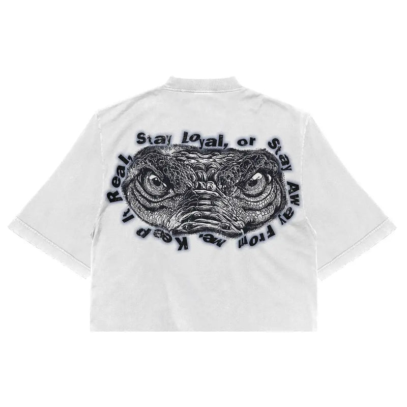 Trapwear Oversized shirt – Harajuku Trendy Oversized T Shirt New Gothic Fashion Crocodi