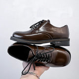 Commute Business Casual Derby Shoes Men Women Streetwear Fashion Hip Hop PU Leather Shoes Couple Shoe