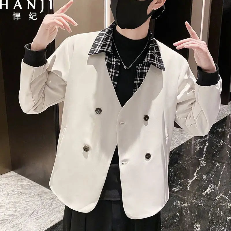 2023 Autumn New Light Luxury Fashion Comfortable Jacket Men Jacket Casual Top Boutique Clothing Simple Style ClothesforTeenagers