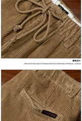 men american retro casual pure cotton corduroy pants japanese streetwear amikaji fashion straight cargo pant trouser unique cargo style 2003