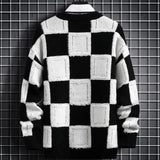 grunge knit pullover for fall and winter, oversized aesthetic with urban style, mens fashion layer for modern streetwear coll