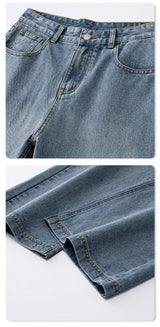 men wide leg straight streetwear fashion loose casual vintage denim baggy jeans pants women y2k jeans trousers unique jeans style 1863