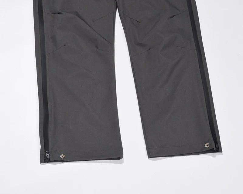 retro hip hop drawstring back zipper breathable casual trousers mens straight solid color vibe style oversized track pants unique default style 435
