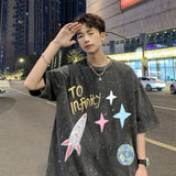 Y2K Graphic Tee – Newest Saint T Shirts Letter Pattern Tops Tee Men Woman Spri – Urban Streetwear for Men & Women