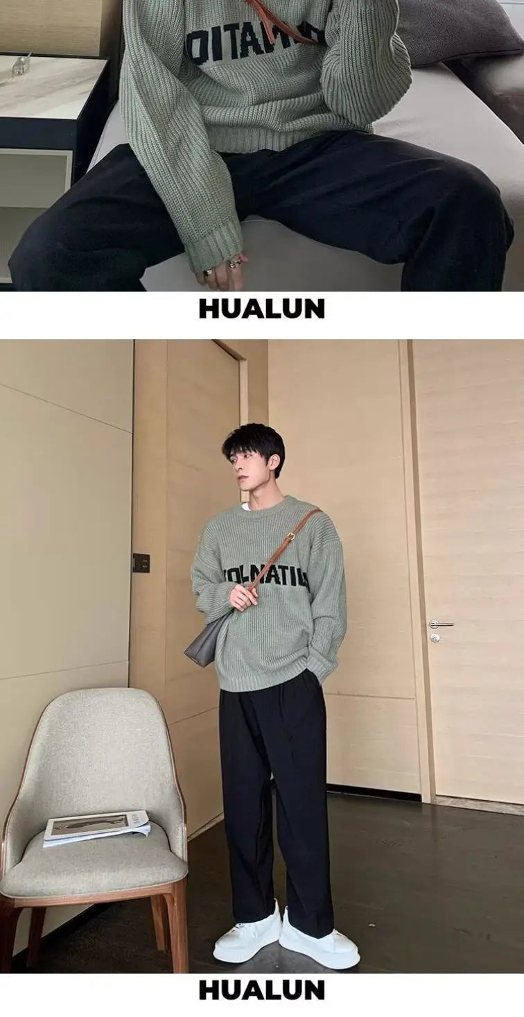 Korean Basic Ins Solid Color Stand-up Collar Vest for Men Autumn and Winter Thickened Versatile Y2K Warm Sleeveless Jacket
