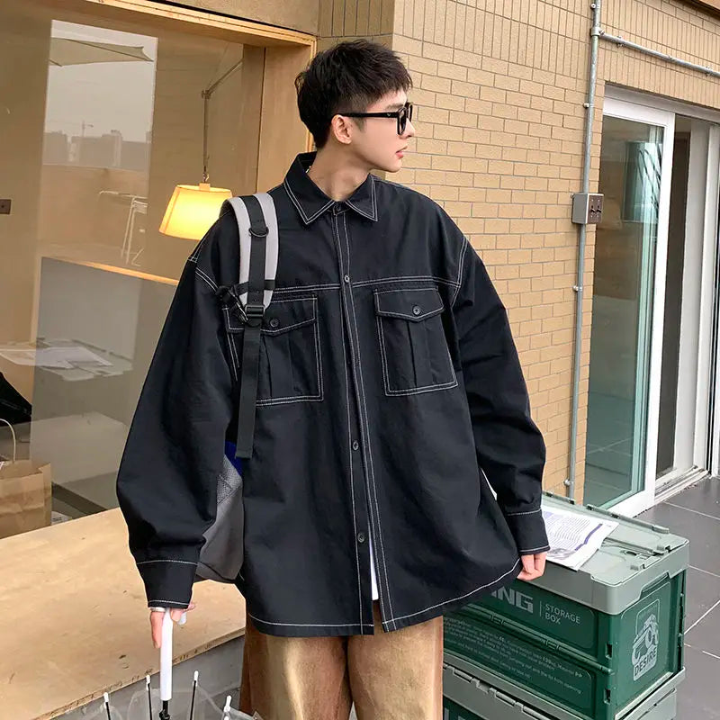 techwear zip bomber, urban street style, mens fashion