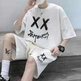 Cyberpunk Vintage print – Summer Man Tracksuit Korean Fashion Streetwear Hip Hop Rock