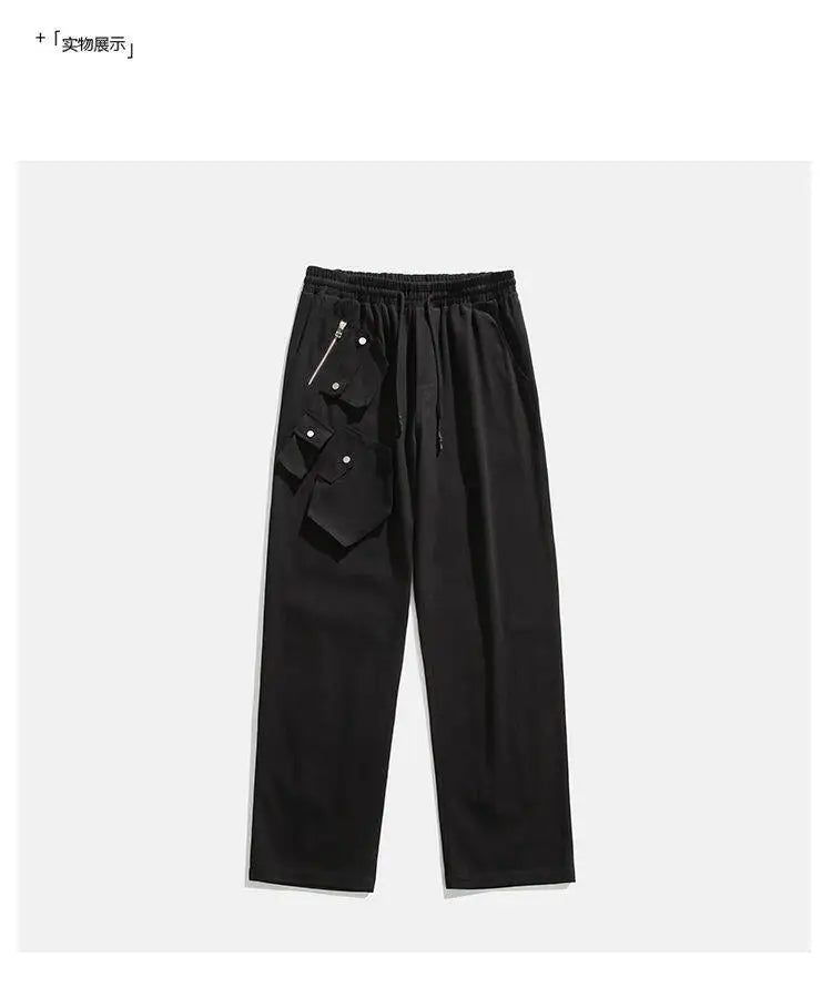 men streetwear fashion loose casual wide leg techwear cargo pants track trousers women harem trousers joggers sweatpants unique joggers style 951