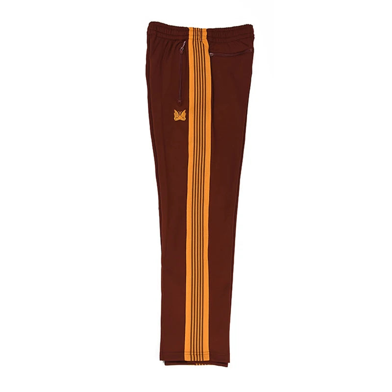 good quality brown motion casual pants men woman lovers trend side edge weaving embroidery drawstring loose trousers unique default style 5043