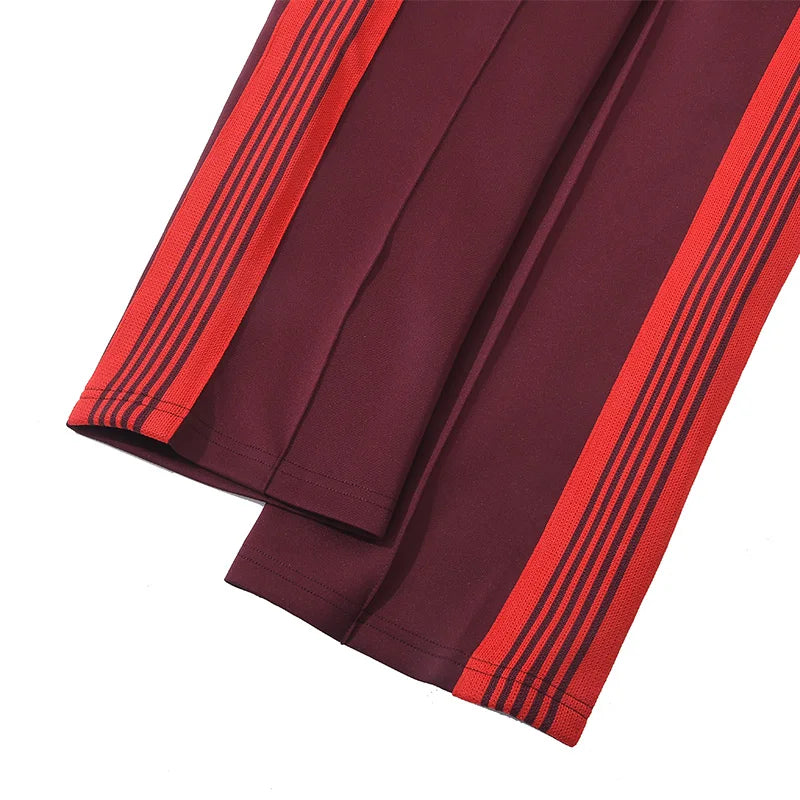 blue pattern embroidery casual motion pants men woman fashion street side edge weaving straight cylinder trousers unique default style 4728
