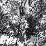 New 2021 luxury Men Classic Sketch jungle Leopard Fashion 50% Silk Casual Shirts Shirt high quality Pocket Short sleeves #A47