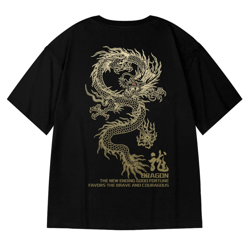 Gothic Vintage anime – 2024 New Goth Dragon Graphic Men T Shirt Y2K Streetwear Over