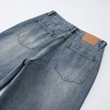 men wide leg straight streetwear fashion loose casual vintage denim baggy jeans pants women y2k jeans trousers unique jeans style 1858