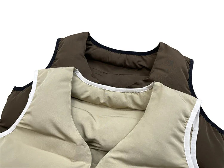 New 2023 Luxury Men Classic Kanye West Coast Reversible Coats & Jackets / Down Coats Vest Cotton Thicken Warm Winter #440