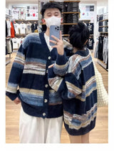 varsity flame knitwear, statement sweater, cozy knitwear for men, oversized grunge aesthetic winter top