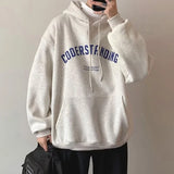 Autumn Mens Letter Design Printed Pullovers Hoodies Y2K Vintage Street