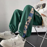 hip hop fashion anime printed sweatpants for men autumn casual corduroy baggy joggers pantalones hombre y2k streetwear trousers streetwear sweatpants