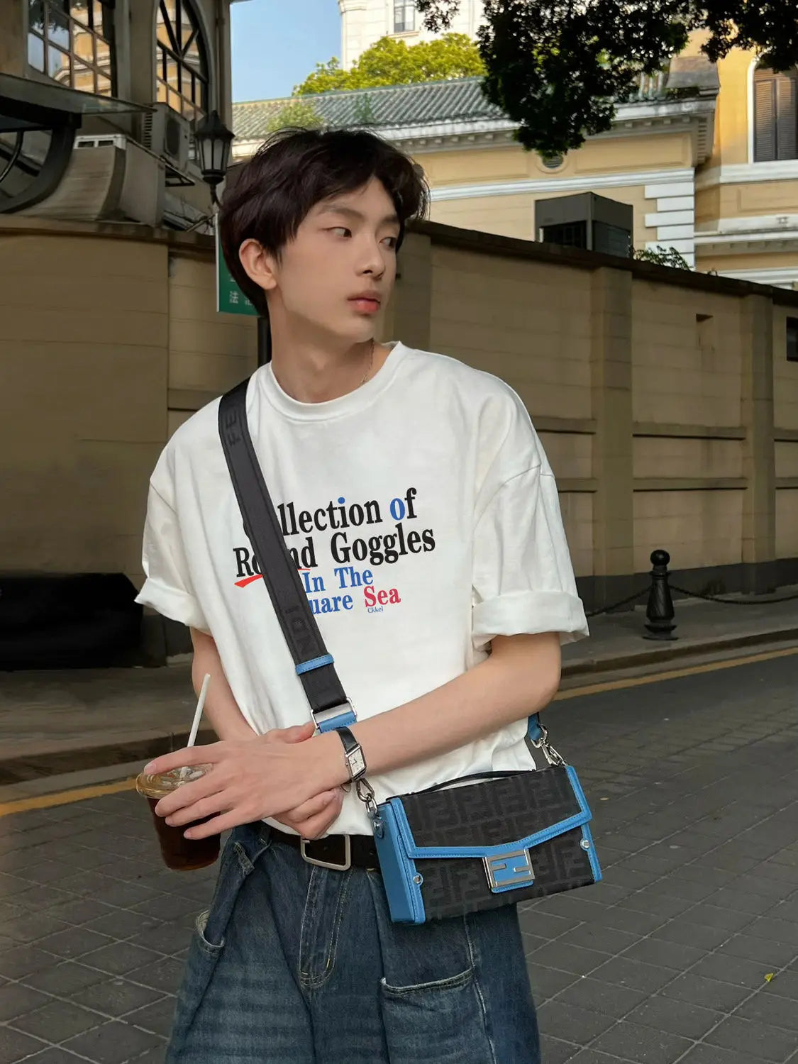 Gothic Oversized shirt – Pure Cotton American Fashion Brand Retro Letter Printing Per