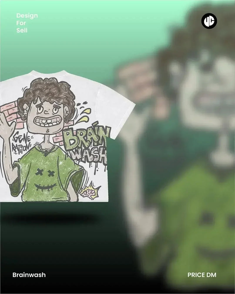 Y2K Manga Panel T-Shirt – Cry Scene Blur with Pastel Drip