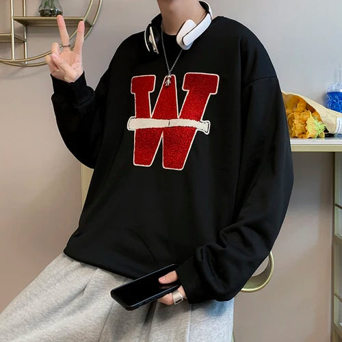 layered flame street pullover, daily style staple, y2k flame pullover top for edgy winter outfits