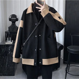 grunge winter jacket, layered citywear - comfortable cotton fit with bold prints