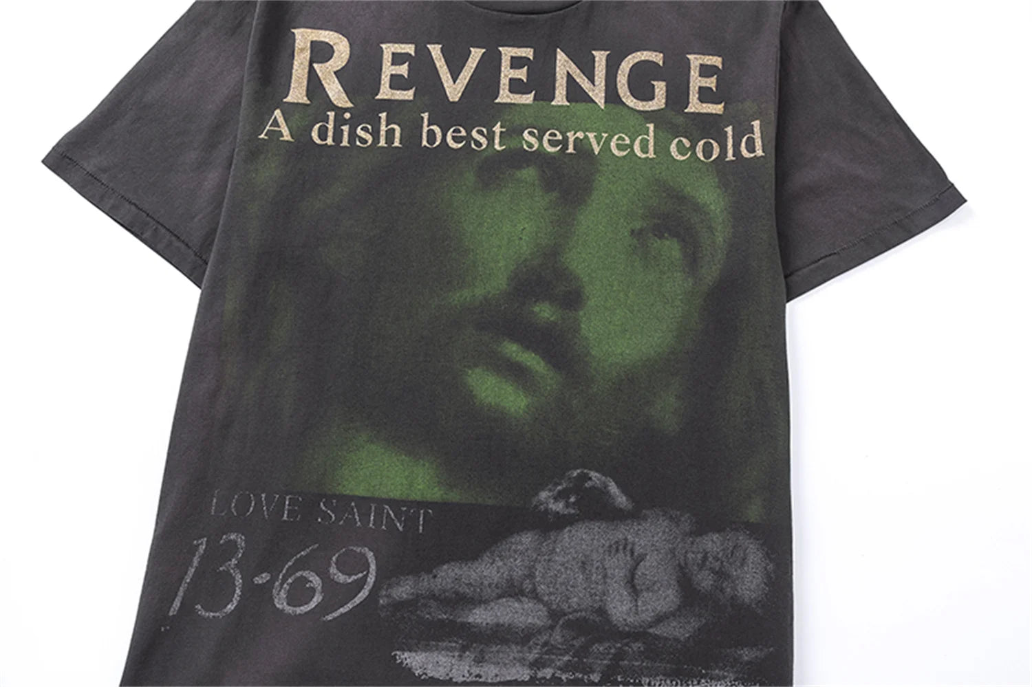 vaporwave graphic tee featuring 24ss summer retro vintage portrait quality printing high street distressed t shirt tops