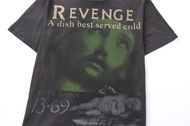 vaporwave graphic tee featuring 24ss summer retro vintage portrait quality printing high street distressed t shirt tops