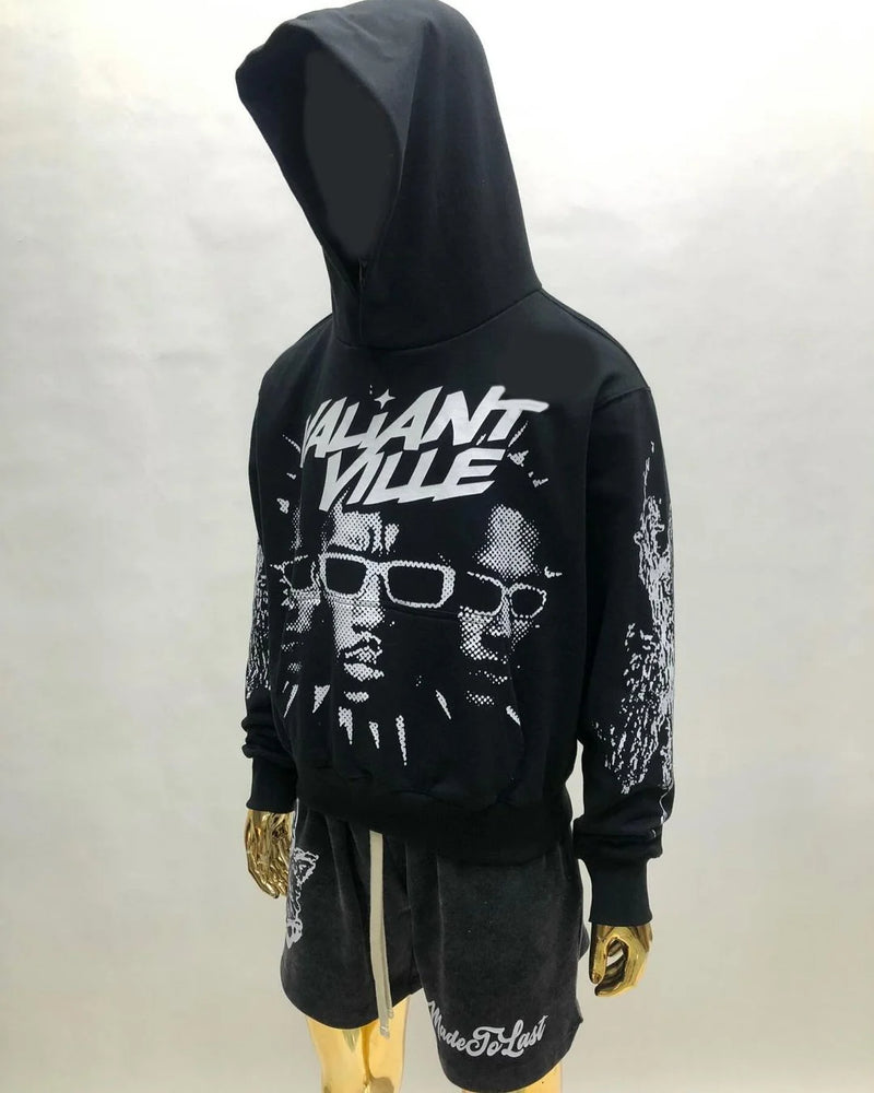 Y2K Women's Clothing Sweatshirt Pullover Long Sleeve Halloween Christmas Top Hip Hop Rap Dress Dark Skeleton Oversize Streetwear