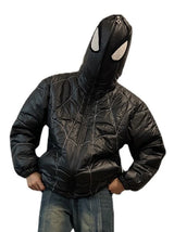 Cyberpunk Shirt – Spider Embroidery Hooded Coton Padded Jacket And Coat Mens – Streetwear Fashion for Men & Women