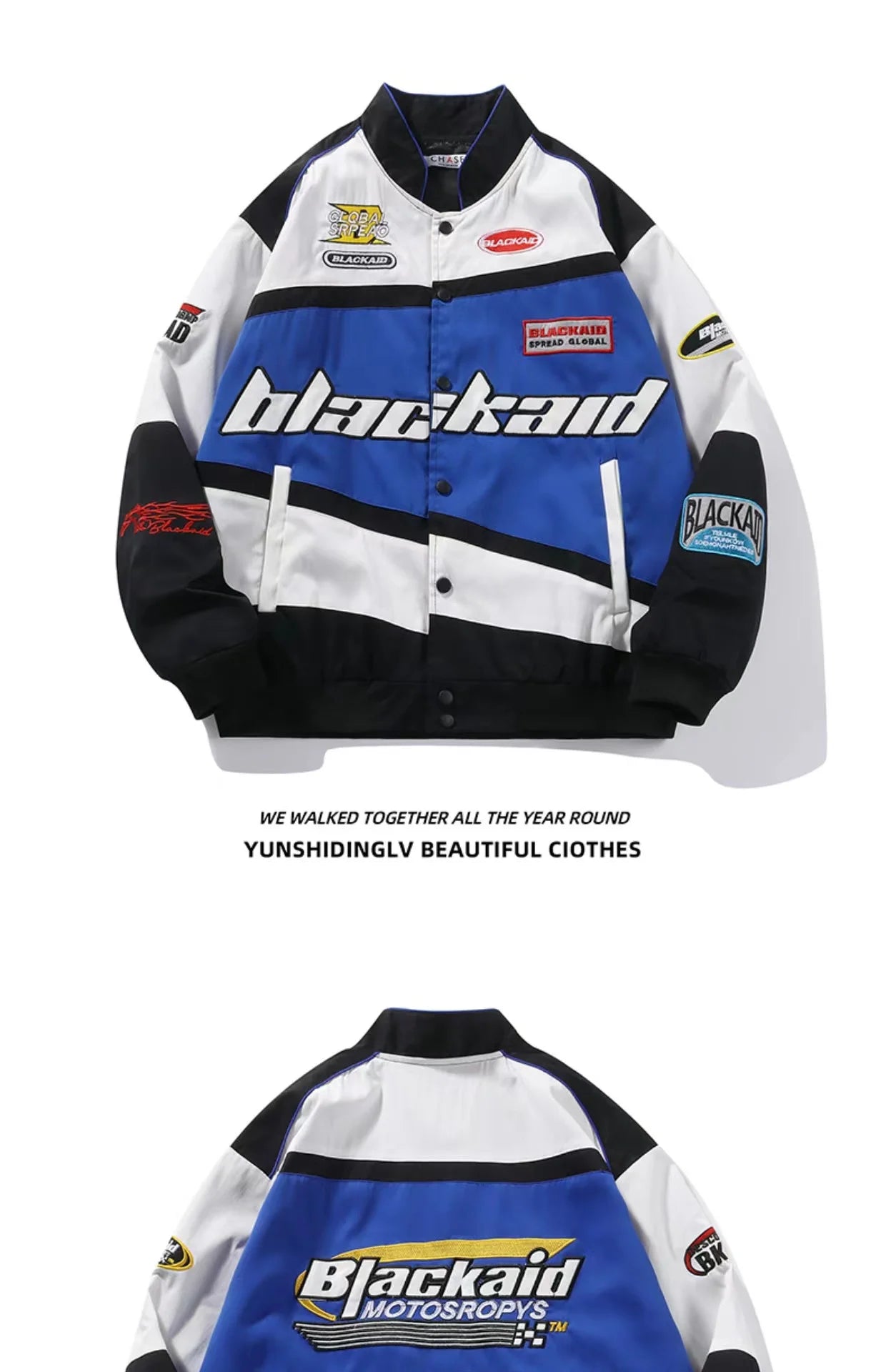 panel varsity outerwear, 2025 trend, for men, fall streetwear outfit, oversized style, layered fashion, modern aesthetic, graphic detail