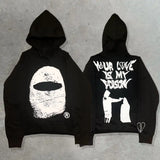 Skatercore Fit – Harajuku Stylish Retro Skull Print Hoodies Women Graphic Ame – Streetwear Fashion for Men & Women