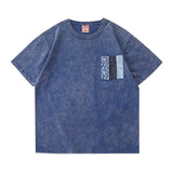 Anime Oversized shirt – Ancient Cloth Splicing Indigo Top Snowflake Heavy Industry W