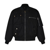 High Street Pilot Cotton Jackets Mens Thickening Winter Tooling Trendy Profile Warm Bomber Coats Unisex Baseball Collar Parkas