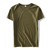 Summer Short Sleeved Men'S Thin Section Casual All Match Loose Cotton Breathable Round Neck Solid Color Bottoming Shirt